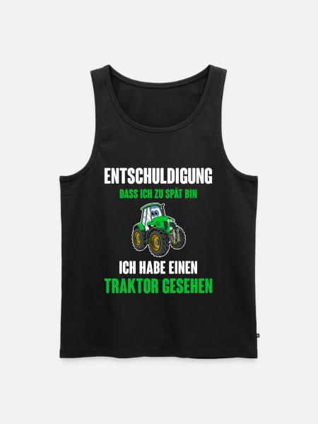 Traktor - Männer Premium Bio Tank Top - Schwarz