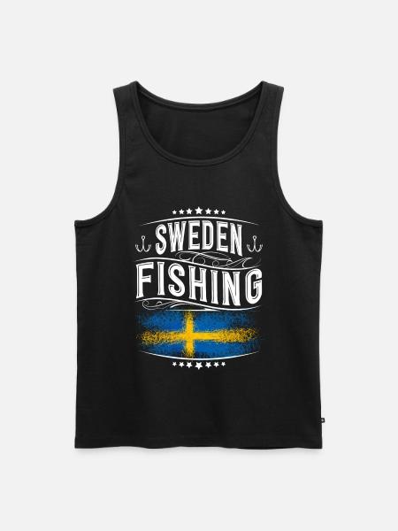 Suède Pêche Pêcheur Pêcheur - Débardeur bio Premium Homme - noir