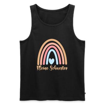 Kleine Schwester - Männer Premium Bio Tank Top - Schwarz - Vorne - Michal (187cm)