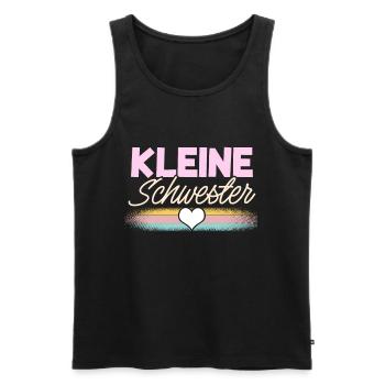 Kleine Schwester - Männer Premium Bio Tank Top - Schwarz - Vorne - Michal (187cm)