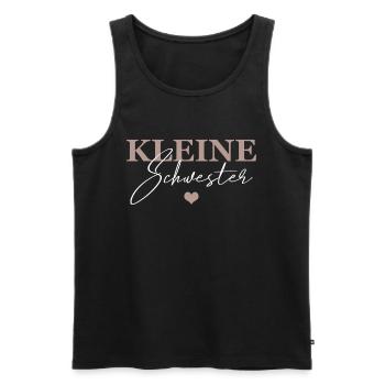 Kleine Schwester - Männer Premium Bio Tank Top - Schwarz - Vorne - Michal (187cm)