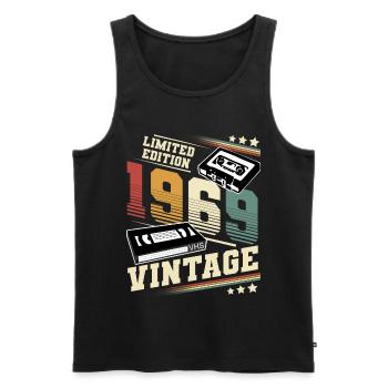 1969 Geburtsjahr Baujahr Geburtstag Vintage - Männer Premium Bio Tank Top - Schwarz - Vorne - AI Model Male 178 light (178cm)