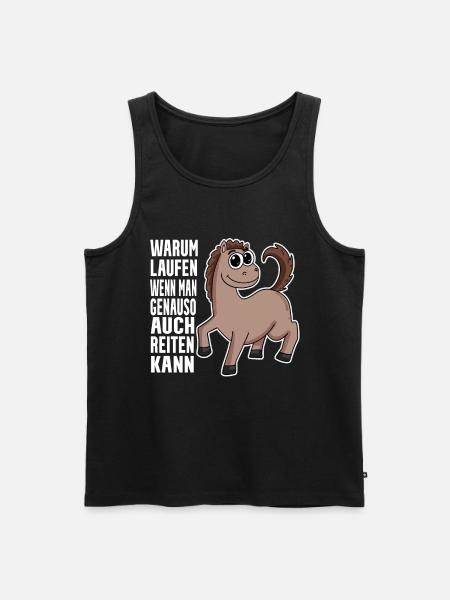 Pferd Pferde Hauspferd - Männer Premium Bio Tank Top - Schwarz