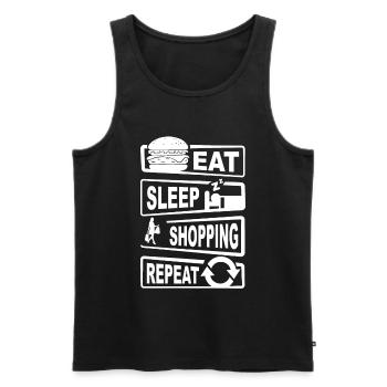 Shopping Tee Shirt For Men - Männer Premium Bio Tank Top - Schwarz - Vorne - Michal (187cm)