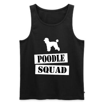 join the poodle squad - Männer Premium Bio Tank Top - Schwarz - Vorne - AI Model Male 178 light (178cm)