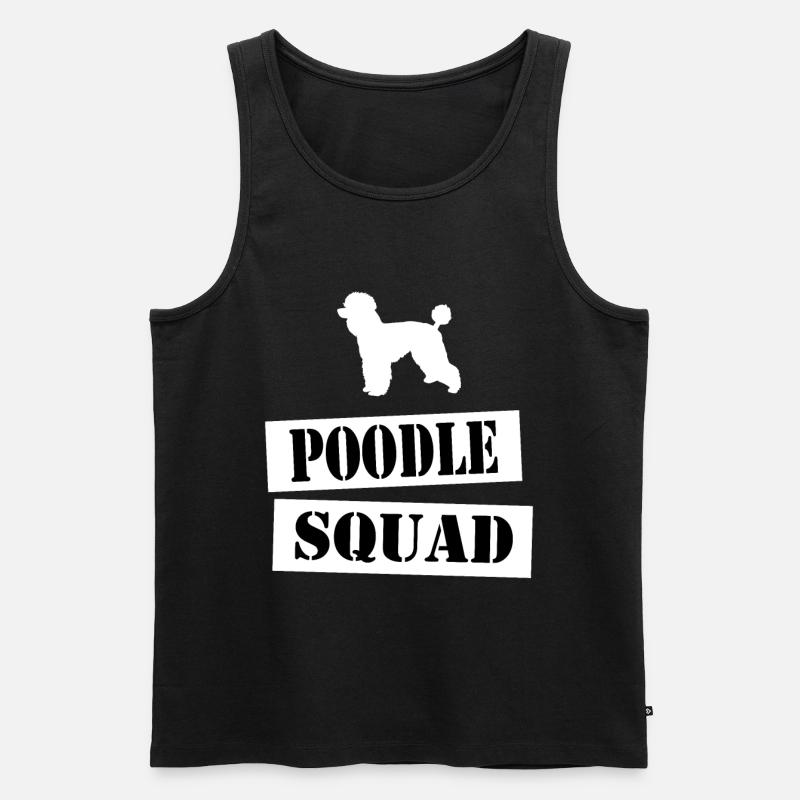 join the poodle squad - Männer Premium Bio Tank Top - Schwarz