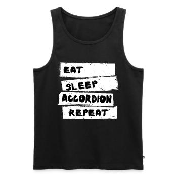 Accordion - Acordeao T Shirt - Männer Premium Bio Tank Top - Schwarz - Vorne - Michal (187cm)
