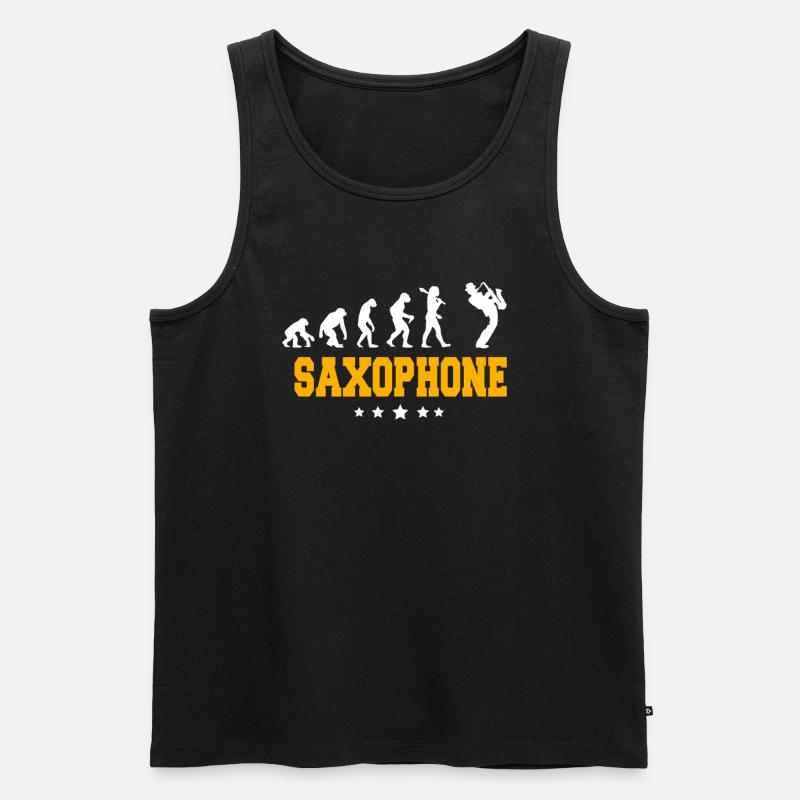 SAXOPHONE - Männer Premium Bio Tank Top - Schwarz