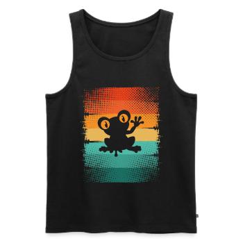 Grenouille - Débardeur bio Premium Homme - noir - Devant - Michal (187cm)