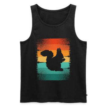 Squirrel - Men's Premium Organic Tank Top - black - Front - Michal (187cm)