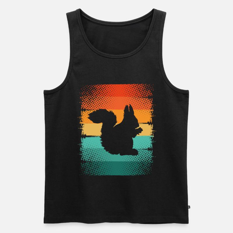 Eichhörnchen - Männer Premium Bio Tank Top - Schwarz