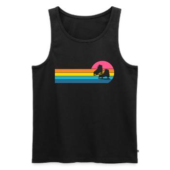 Schlittschuh - Männer Premium Bio Tank Top - Schwarz - Vorne - AI Model Male 178 light (178cm)