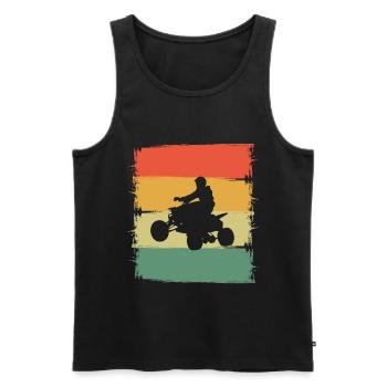 Quad - Débardeur bio Premium Homme - noir - Devant - Michal (187cm)