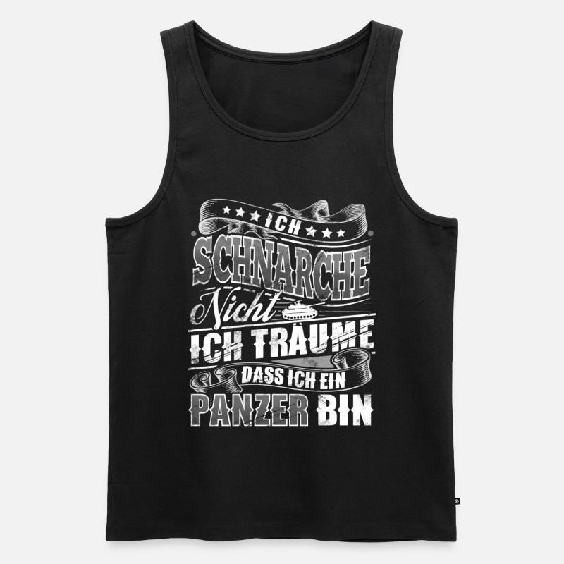 Panzer - Männer Premium Bio Tank Top - Schwarz