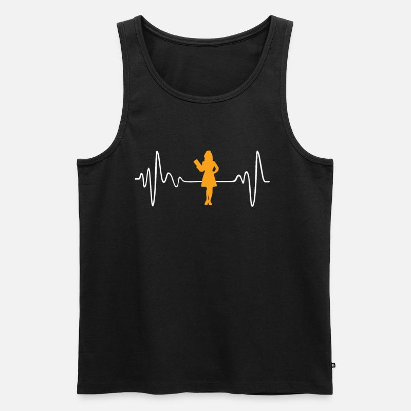 Nurse - Männer Premium Bio Tank Top - Schwarz