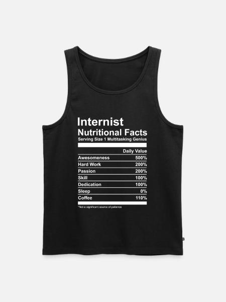 Internist Nutritional Facts Tea - Men's Premium Organic Tank Top - black