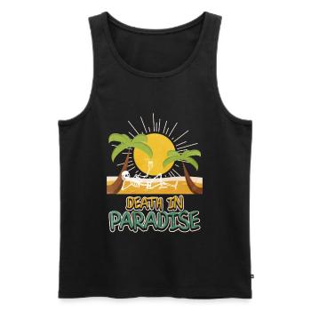 Death in Paradise – Skelett Urlaub Vibes - Männer Premium Bio Tank Top - Schwarz - Vorne - AI Model Male 178 light (178cm)