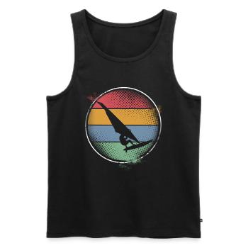 Surfer Surfing - Men's Premium Organic Tank Top - black - Front - Michal (187cm)
