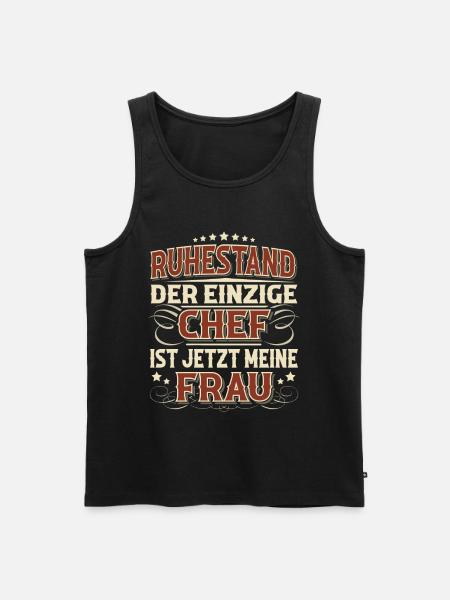 Rentner Ruhestand - Männer Premium Bio Tank Top - Schwarz