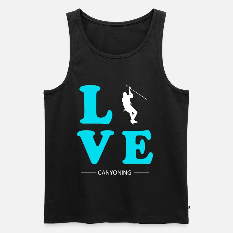 CANYONING LOVE - Männer Premium Bio Tank Top - Schwarz