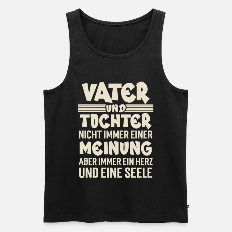 Vater Und Tochter - Männer Premium Bio Tank Top - Schwarz