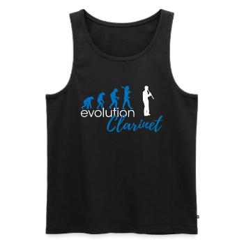 Clarinet Evolution - Men's Premium Organic Tank Top - black - Front - AI Model Male 178 light (178cm)