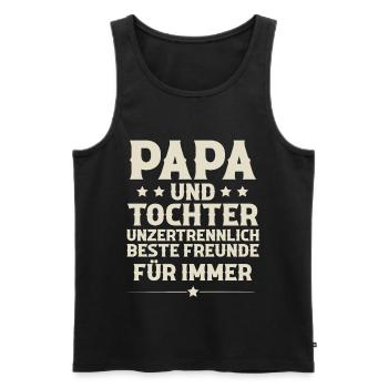 Vater Und Tochter - Männer Premium Bio Tank Top - Schwarz - Vorne - Michal (187cm)