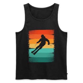 Ski - Débardeur bio Premium Homme - noir - Devant - Michal (187cm)