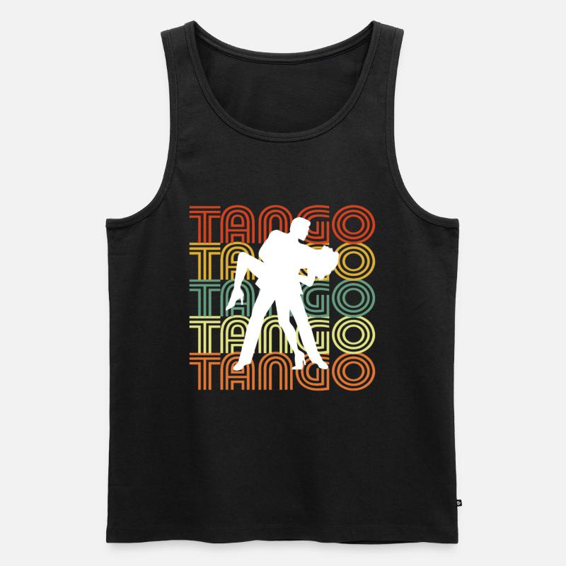 TANGO - Männer Premium Bio Tank Top - Schwarz