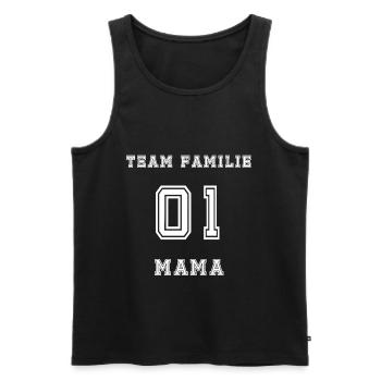 Team Familie Mama 01 - Männer Premium Bio Tank Top - Schwarz - Vorne - Michal (187cm)