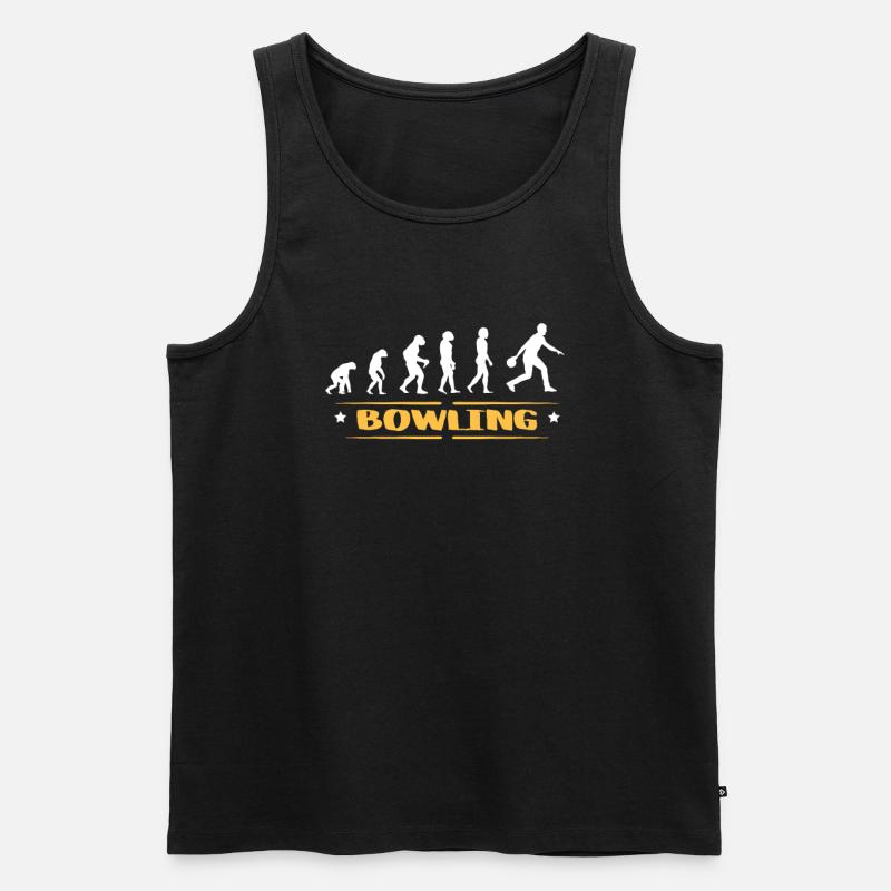 EVOLUTION BOWLING - Men's Premium Organic Tank Top - black