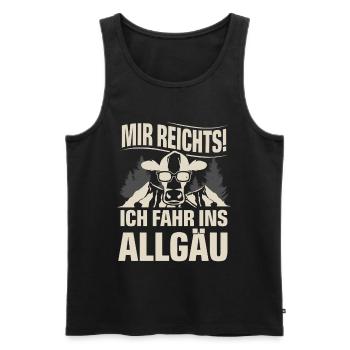 Allgäu - Männer Premium Bio Tank Top - Schwarz - Vorne - Michal (187cm)