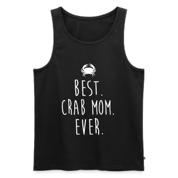 CRAB SHIRT FOR YOUR MOTHER - Männer Premium Bio Tank Top - Schwarz - Vorne - AI Model Male 178 light (178cm)