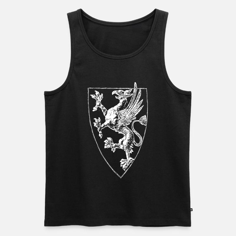 Rostock - stehender Greif - Männer Premium Bio Tank Top - Schwarz