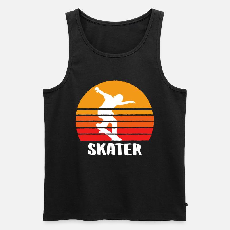 The Skater - Männer Premium Bio Tank Top - Schwarz