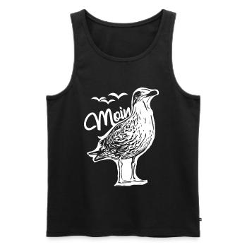Seagull Moin Seagulls - Men's Premium Organic Tank Top - black - Front - AI Model Male 178 light (178cm)