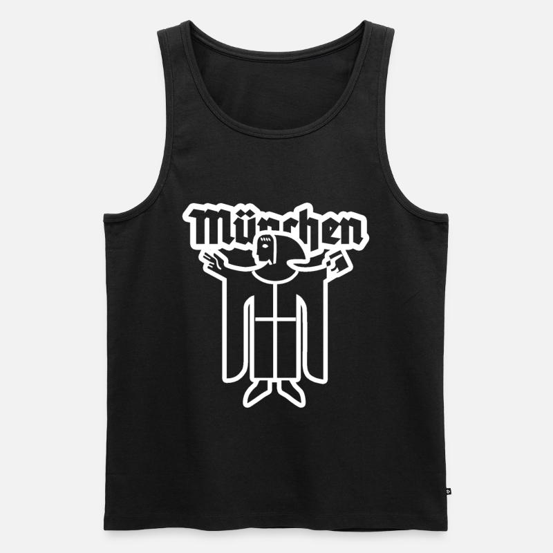 München - Männer Premium Bio Tank Top - Schwarz