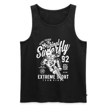 Extreme Sport Cyclist Illustration - Men's Premium Organic Tank Top - black - Front - Michal (187cm)