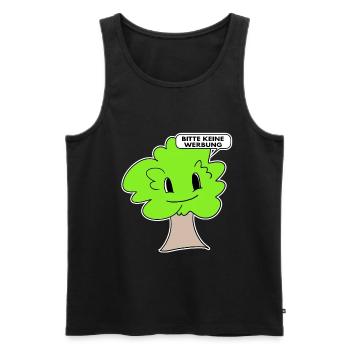 Briefkasten Aufkleber Bitte keine Werbung - Männer Premium Bio Tank Top - Schwarz - Vorne - Michal (187cm)