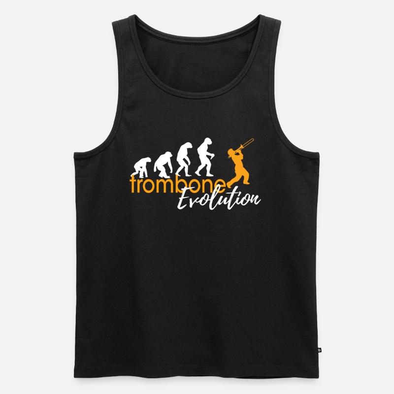 TROMBONE EVOLUTION - Men's Premium Organic Tank Top - black
