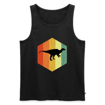 Plaqueosaurus Plateosaurus En détresse Hexagone - Débardeur bio Premium Homme - noir - Devant - Michal (187cm)