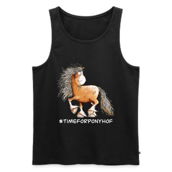 Lustiges Pferd I Pferdemotiv Ponyhof Fun - Männer Premium Bio Tank Top - Schwarz - Vorne - Michal (187cm)