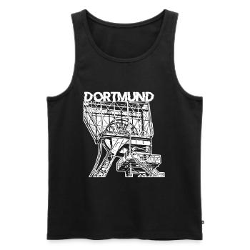 Dortmunder Zeche - Dortmund - Ruhrpott - Männer Premium Bio Tank Top - Schwarz - Vorne - Michal (187cm)