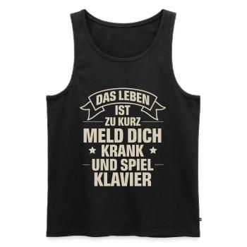 Klavier - Männer Premium Bio Tank Top - Schwarz - Vorne - Michal (187cm)