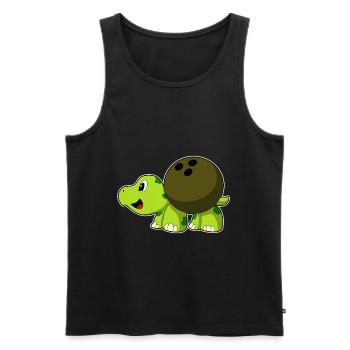 Turtle Bowling Bowling Ball - Men's Premium Organic Tank Top - black - Front - Michal (187cm)