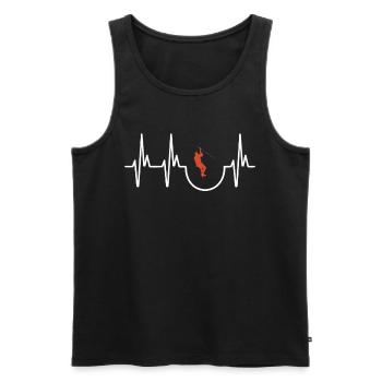 Canyoning - Men's Premium Organic Tank Top - black - Front - AI Model Male 178 light (178cm)