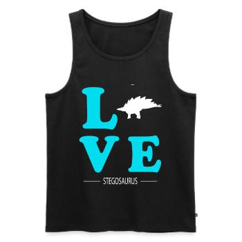 Stegosaurus - Débardeur bio Premium Homme - noir - Devant - Michal (187cm)