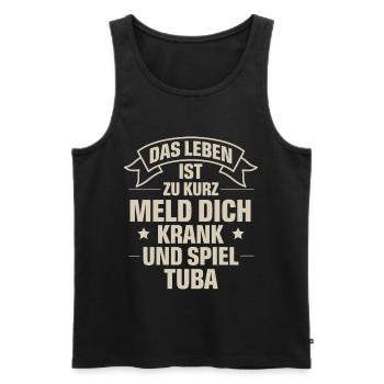 Tuba - Männer Premium Bio Tank Top - Schwarz - Vorne - Michal (187cm)