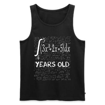 75e anniversaire 75 ans intégrale mathématique - Débardeur bio Premium Homme - noir - Devant - AI Model Male 178 light (178cm)