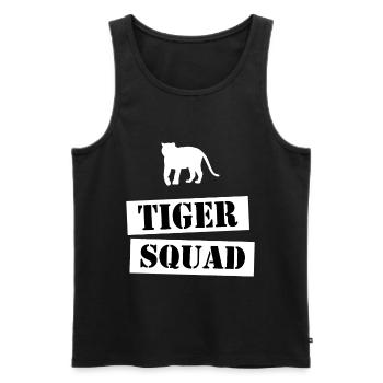 join the tiger squad - Men's Premium Organic Tank Top - black - Front - AI Model Male 178 light (178cm)